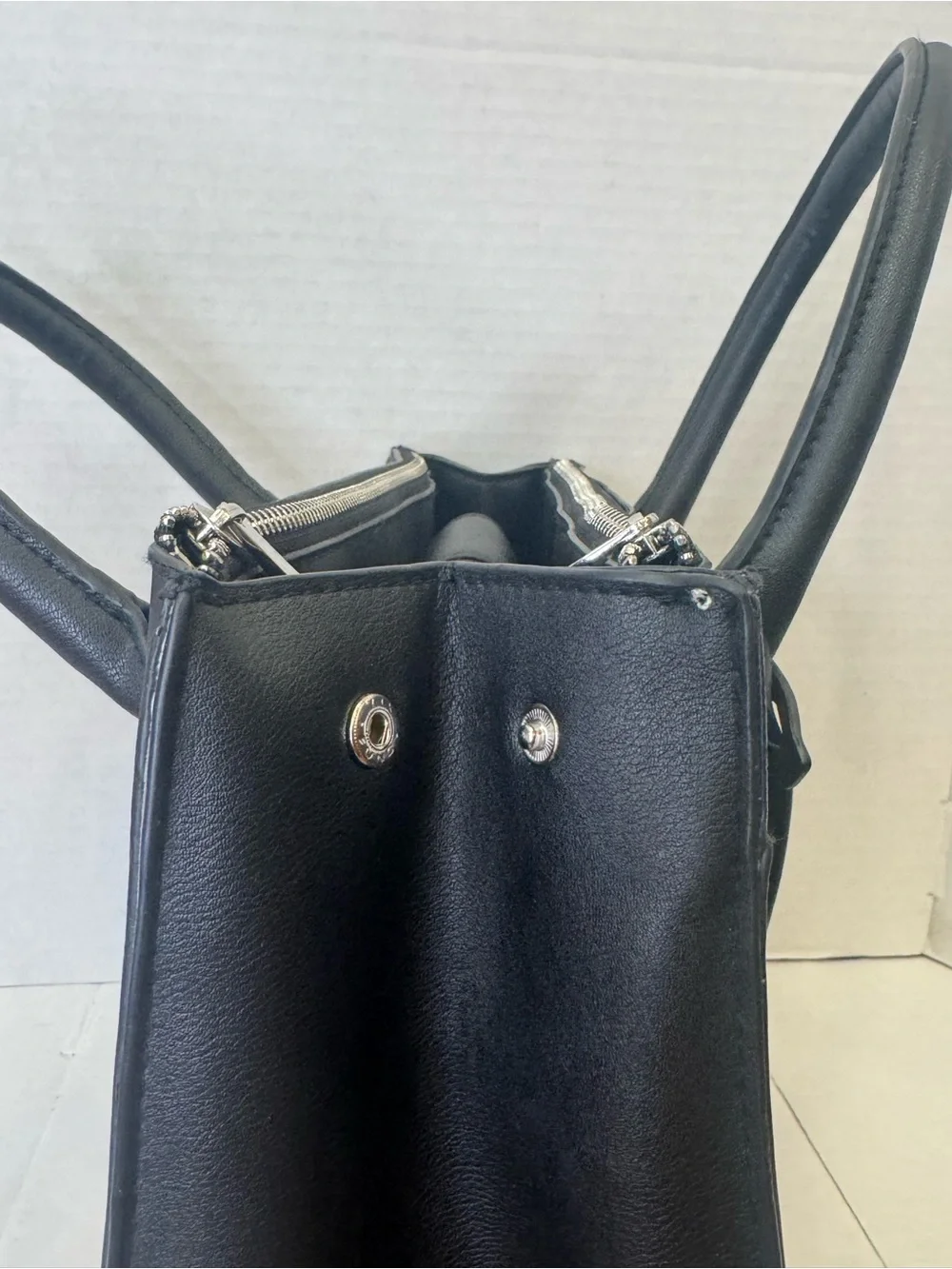 Christian Siriano Black and White Two-Tone Satchel
